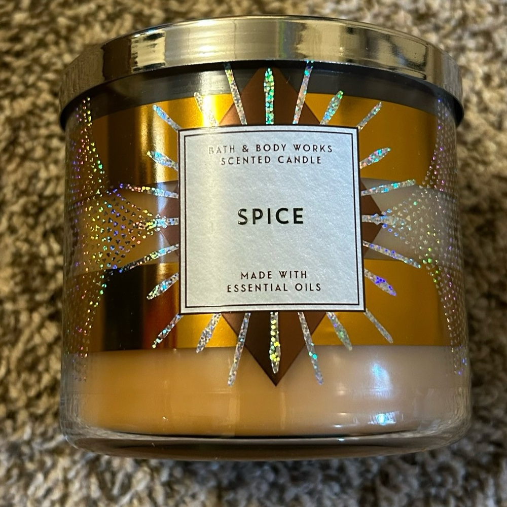 Spice 3 wick candle bath and body works
